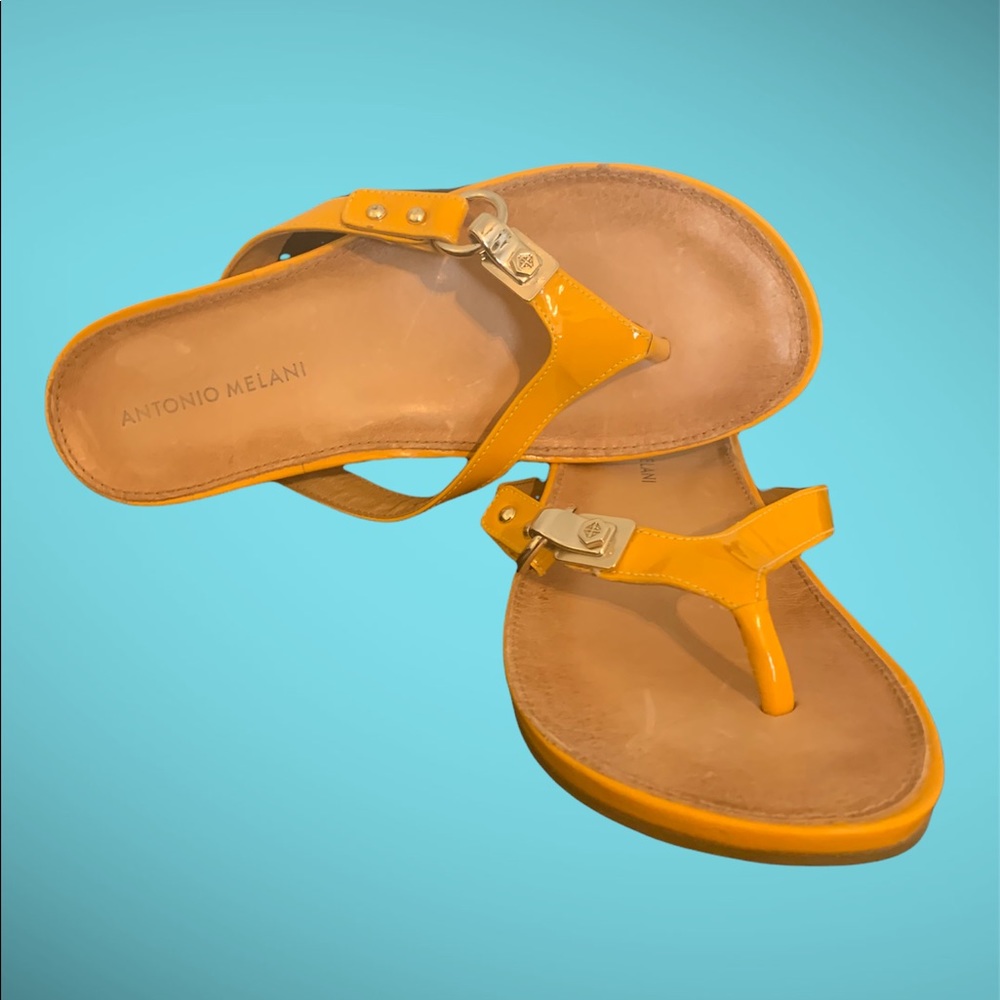 Antonio Melani Patent Leather Summer Sandal Size 7
